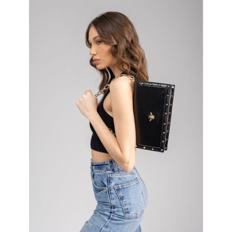 Τσάντα Ώμου Nolah Dash-Black/Gold - Image 5