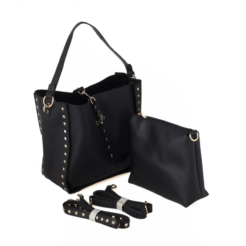 Τσάντα Ώμου Nolah London-Black/Gold - Image 5
