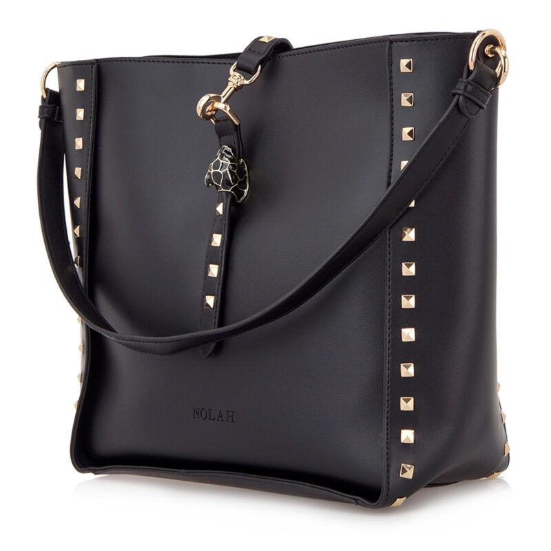 Τσάντα Ώμου Nolah London-Black/Gold - Image 2
