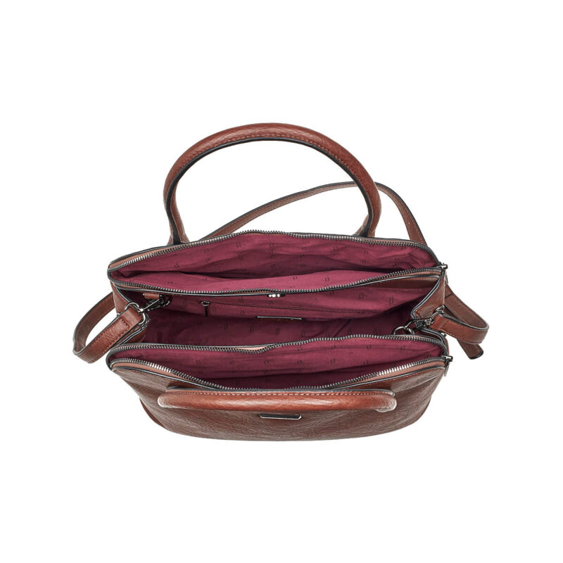 Τσάντα Χειρός Verde 16-7625-Brown - Image 4