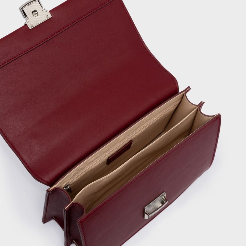 Τσάντα Χειρός Nolah Dorothy-Burgundy/Silver - Image 2