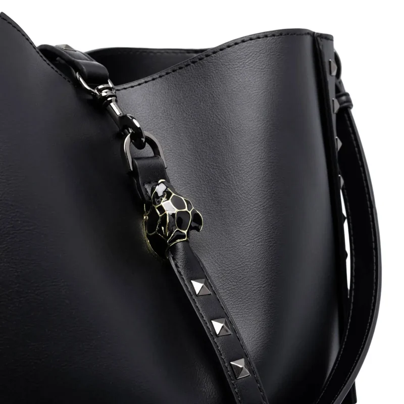Τσάντα Ώμου Nolah London-Black/Gun - Image 3