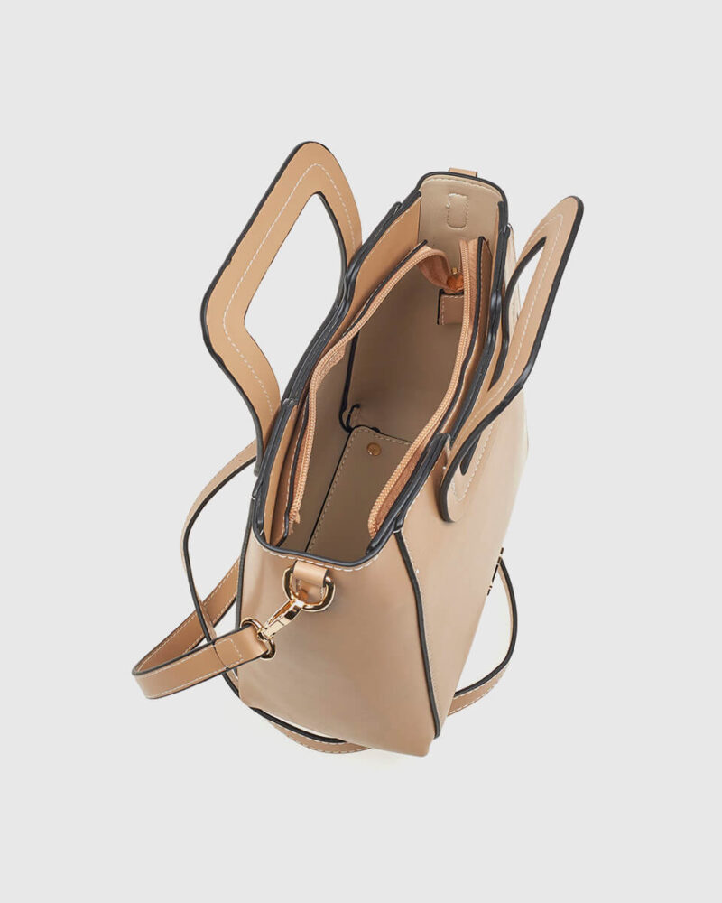 Τσάντα Χειρός Verde 16-7936-Beige - Image 4