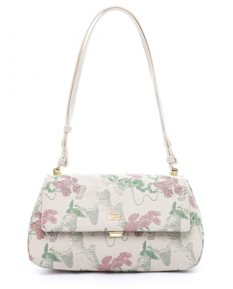 Τσάντα Ώμου/Χιαστί Veta Isadora 6119-35-Ivory/Floral