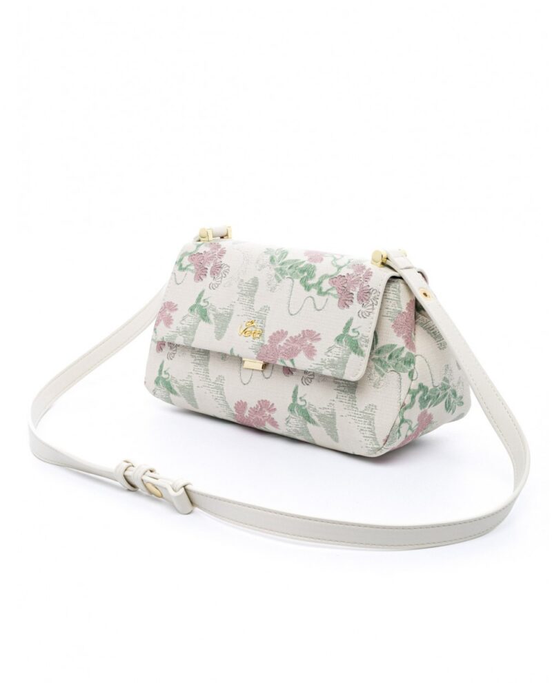 Τσάντα Ώμου/Χιαστί Veta Isadora 6119-35-Ivory/Floral - Image 3