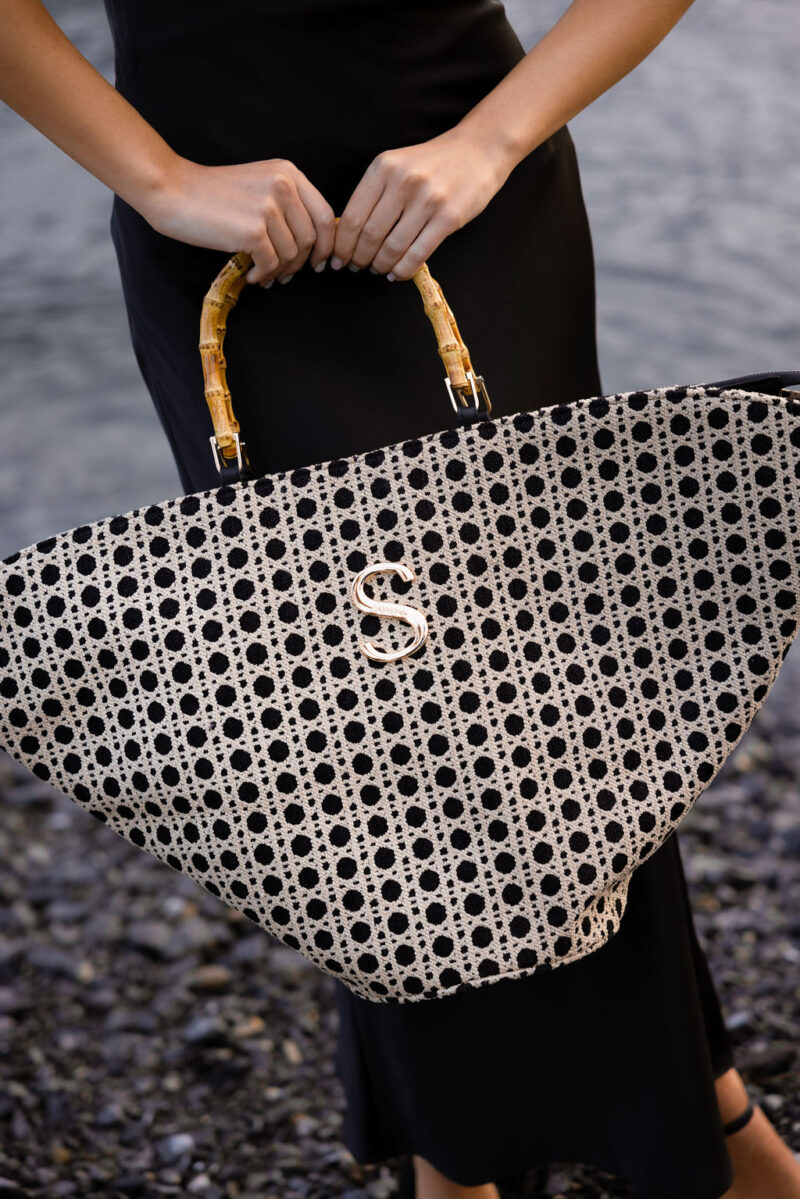 Τσάντα Χειρός Sorena Positano-Beige/Black - Image 3