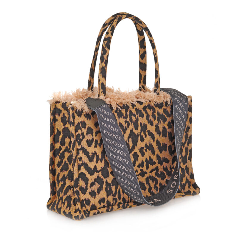 Τσάντα Χειρός Sorena Wild Medium-Beige/Black - Image 3