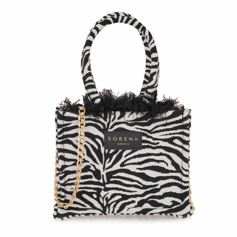 Τσάντα Χειρός Sorena Zegnia Mini-Black/White
