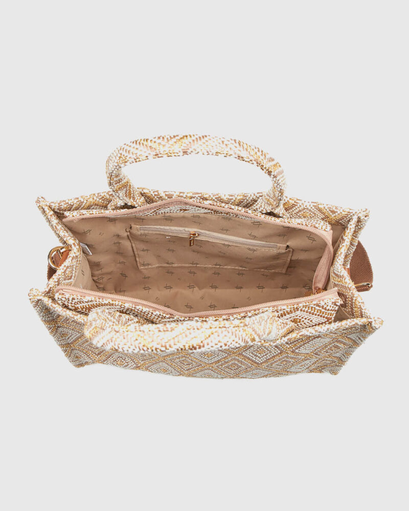 Τσάντα Χειρός Verde 48-0283-Beige - Image 2