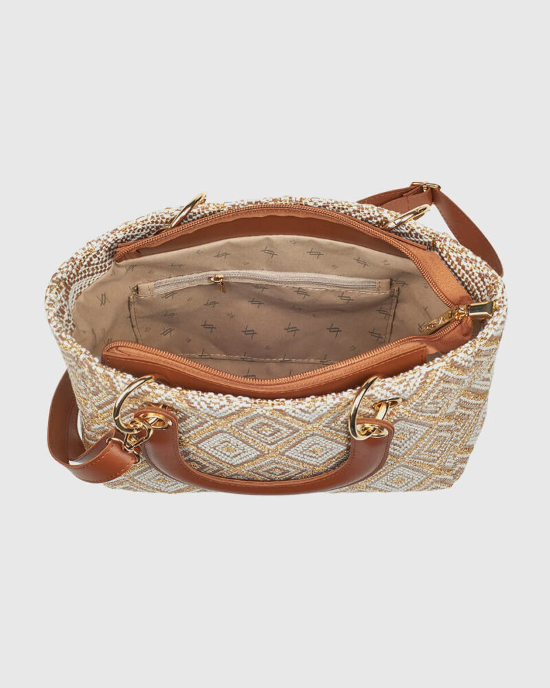 Τσάντα Χειρός Verde 48-0284-Beige - Image 2