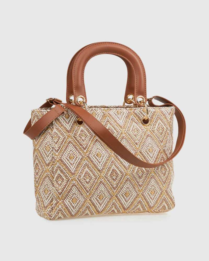 Τσάντα Χειρός Verde 48-0284-Beige - Image 3