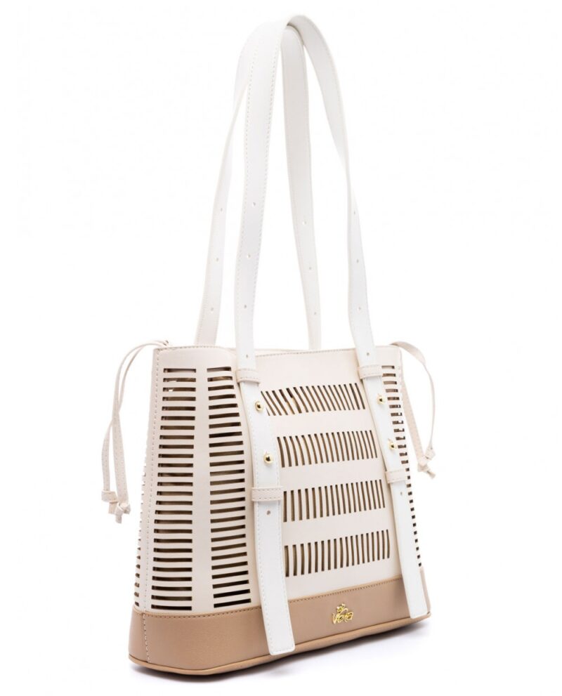 Τσάντα Ώμου Veta Trista 6161-3-Beige/White - Image 2