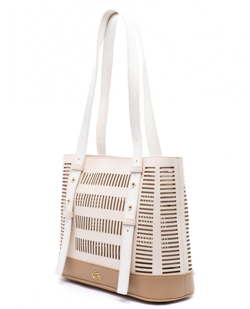 Τσάντα Ώμου Veta Trista 6161-3-Beige/White - Image 3