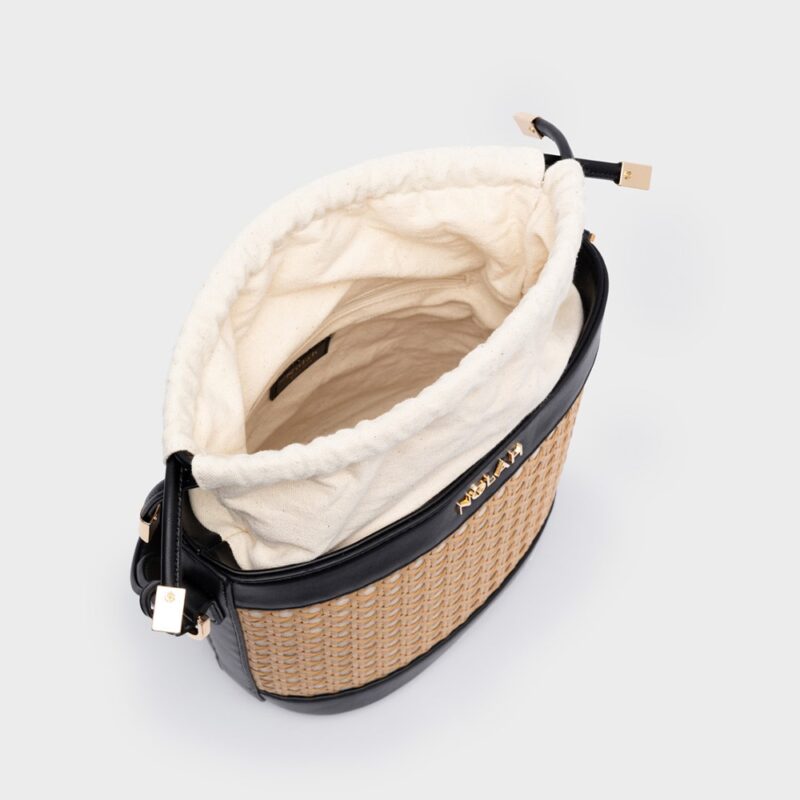 Τσάντα Χειρός Nolah Cannes-Beige/Black - Image 2