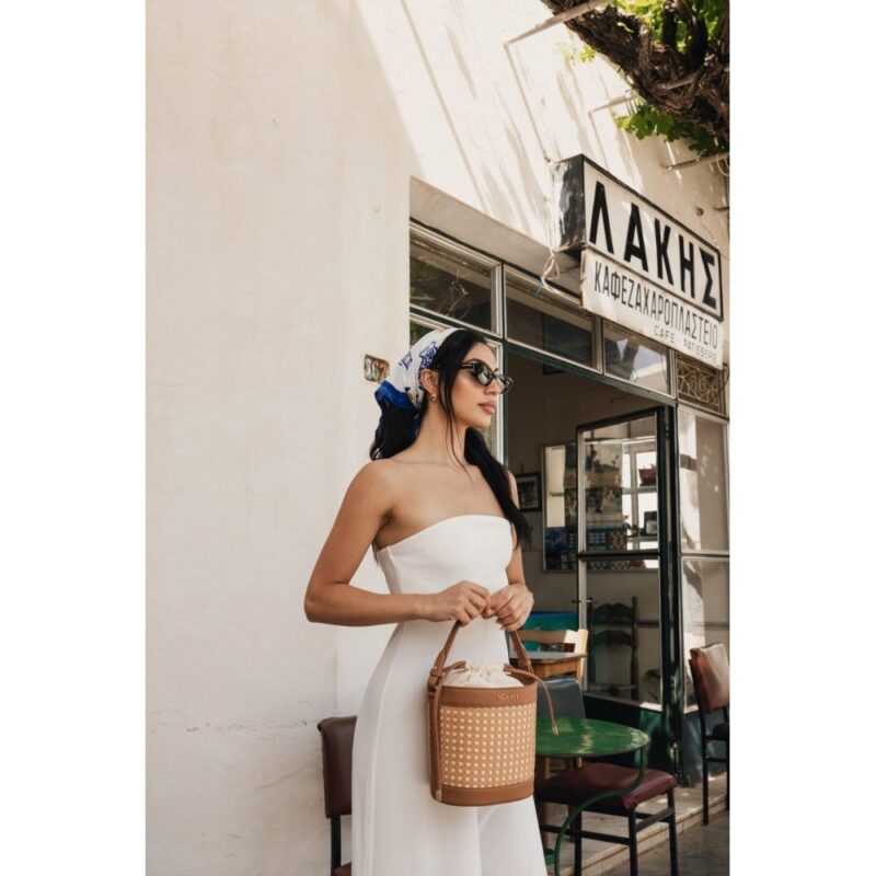 Τσάντα Χειρός Nolah Cannes-Beige/Brown - Image 6