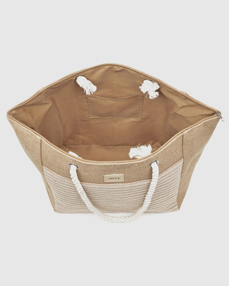 Τσάντα Θαλάσσης Verde 14-0336-Beige - Image 4