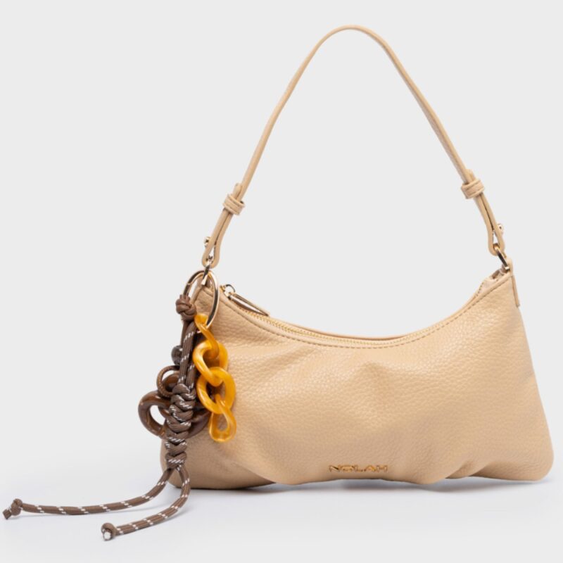 Τσάντα Ώμου Nolah Lina-Beige/Light Gold