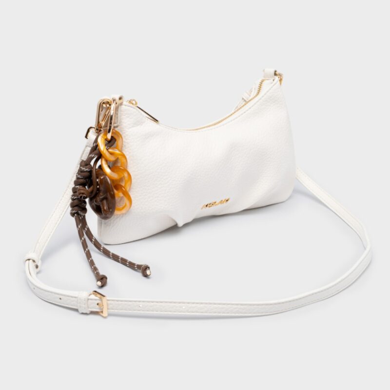 Τσάντα Ώμου Nolah Lina-White/Light Gold - Image 3