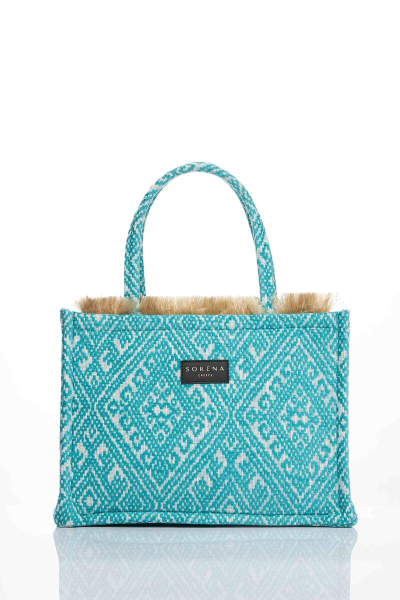Τσάντα Χειρός Sorena Sxoinousa Medium-Light Blue