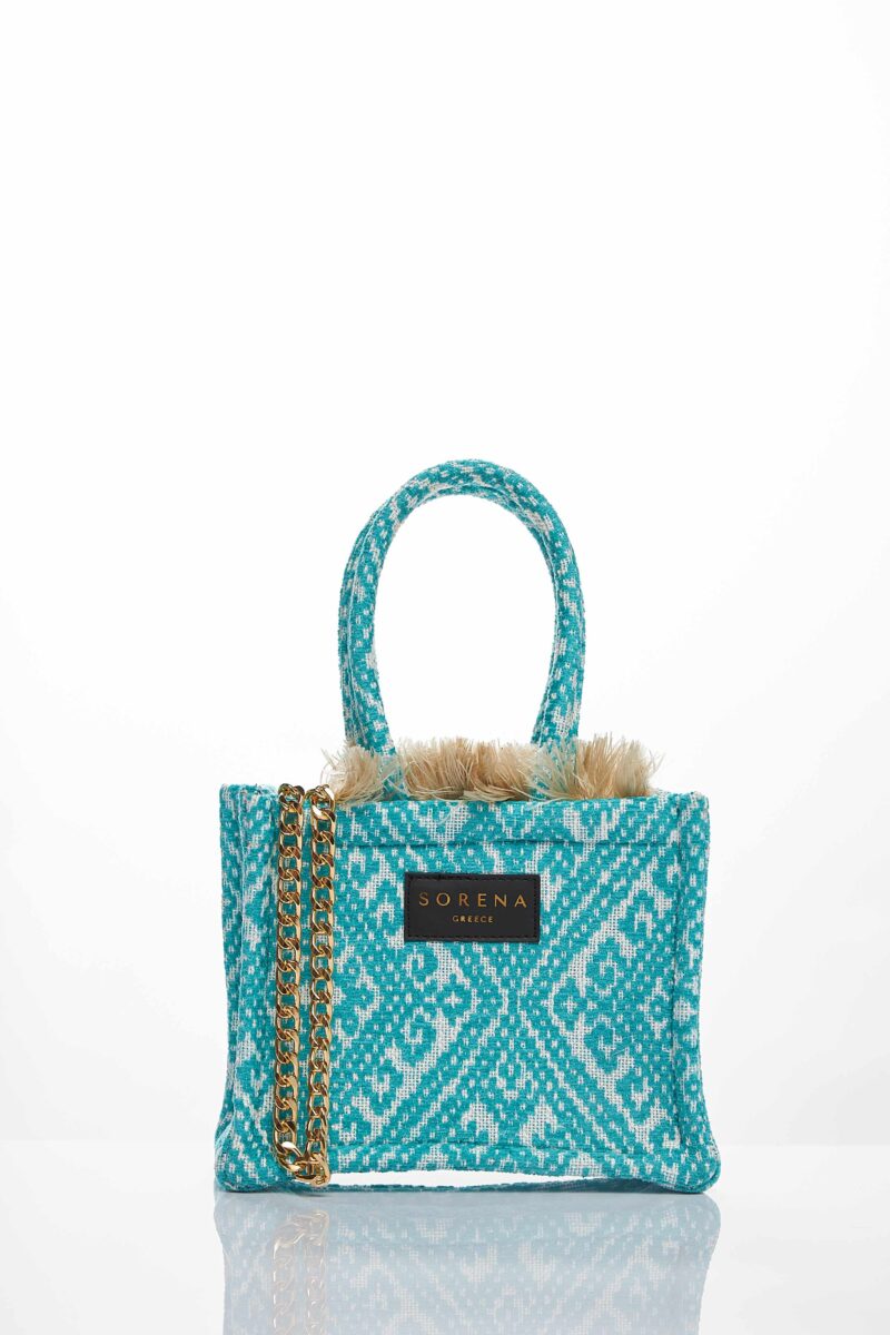 Τσάντα Χειρός Sorena Sxoinousa Mini-Light Blue