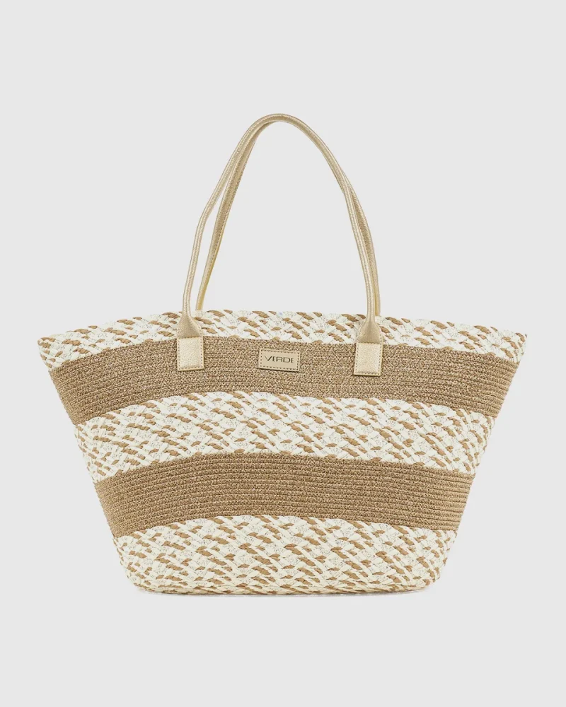 Τσάντα Θαλάσσης Verde 14-0386-Beige