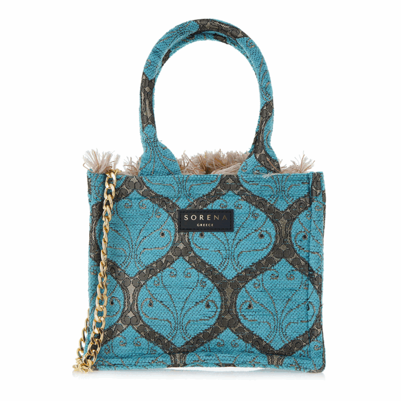 Τσάντα Χειρός Sorena Likno Mini-Blue