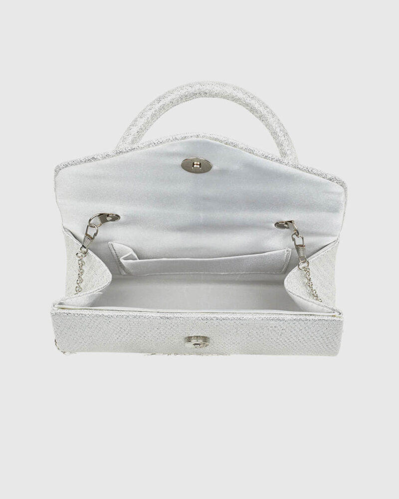 Τσαντάκι Βραδινό Verde 01-1934-Silver - Image 4