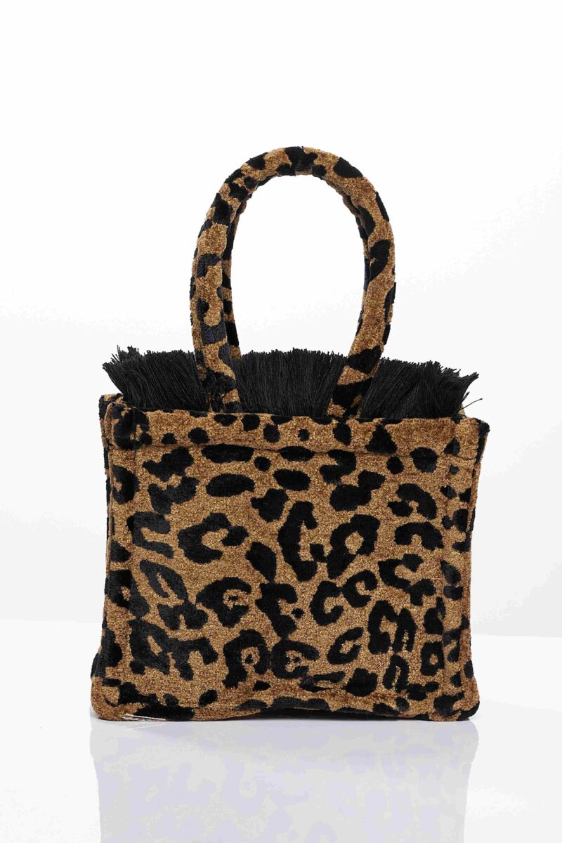 Τσάντα Χειρός Sorena Leopard Mini-Brown. - Image 3