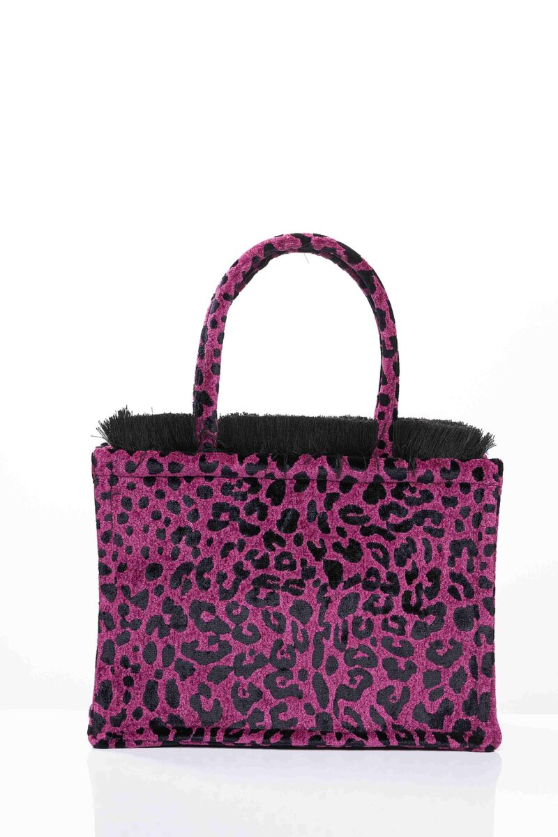 Τσάντα Χειρός Sorena Leopard Medium-Magenta - Image 4