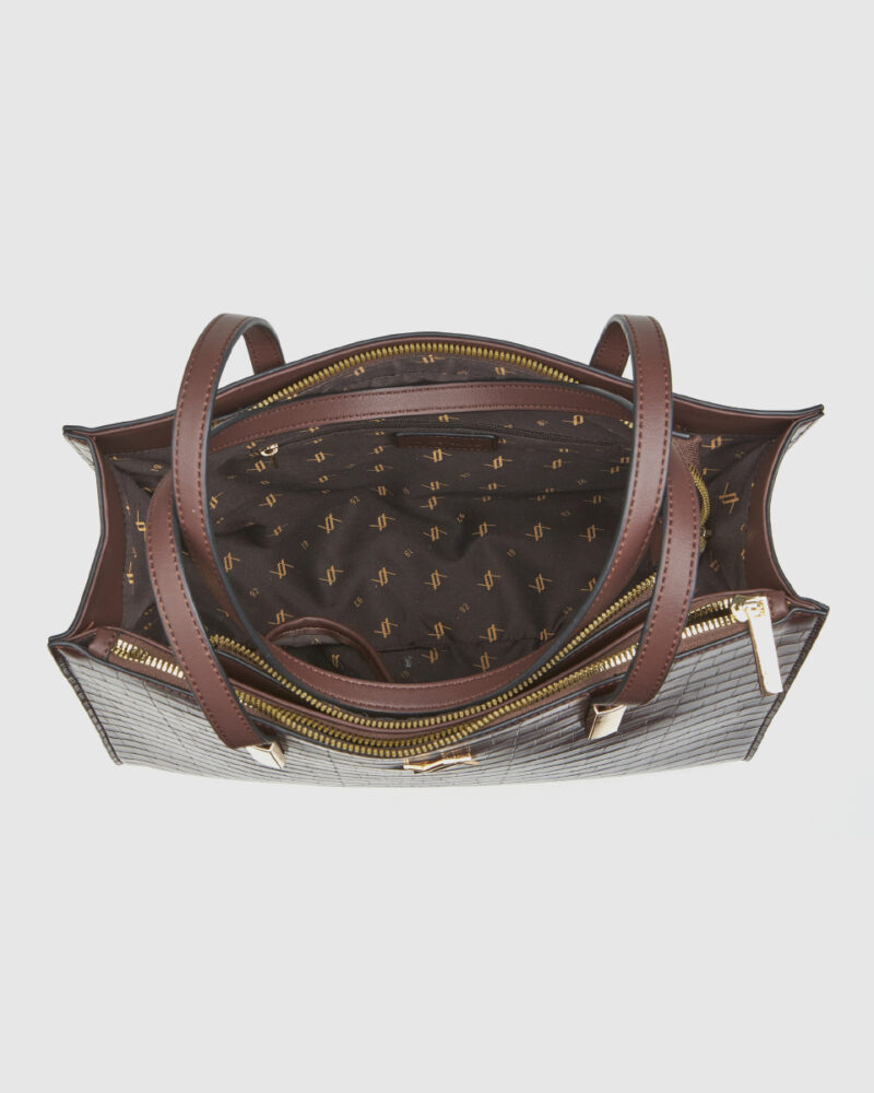 Τσάντα Ώμου Verde 16-8161-Brown - Image 4