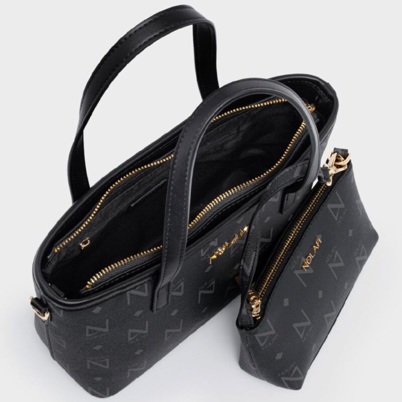 Τσάντα Χειρός Nolah Jelinda-Black/Light Gold - Image 3