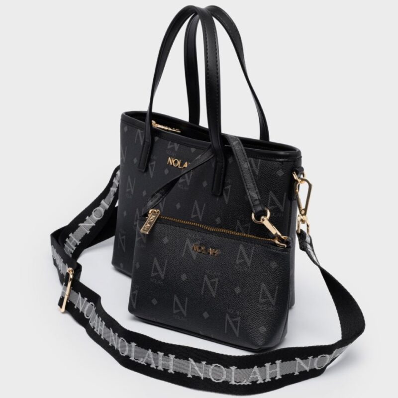 Τσάντα Χειρός Nolah Jelinda-Black/Light Gold - Image 4