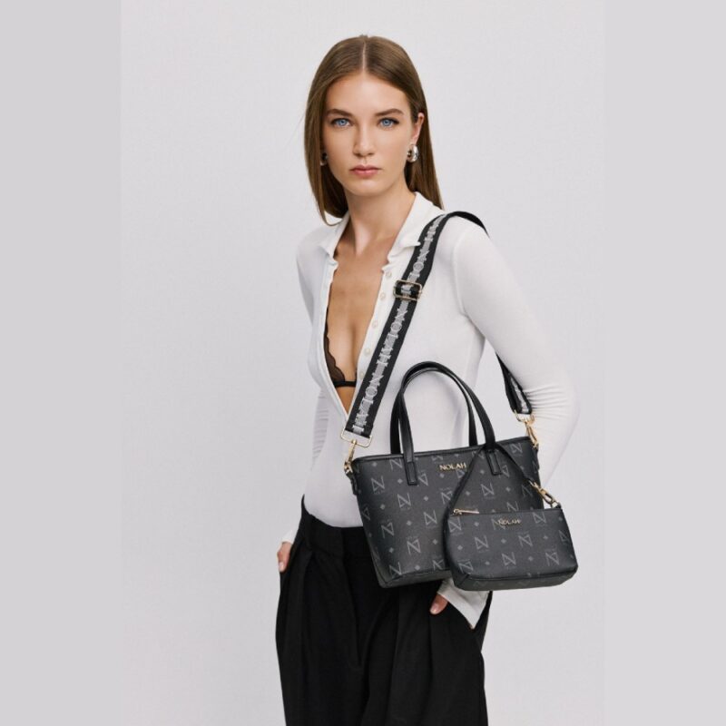 Τσάντα Χειρός Nolah Jelinda-Black/Light Gold - Image 11