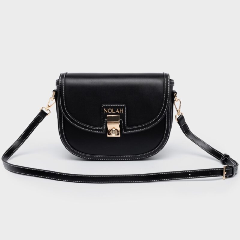 Τσάντα Ώμου Nolah Madrid-Black/Light Gold