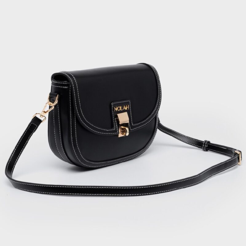 Τσάντα Ώμου Nolah Madrid-Black/Light Gold - Image 2