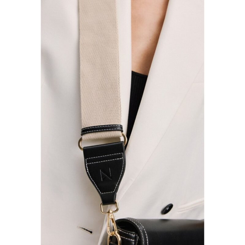 Τσάντα Ώμου Nolah Madrid-Black/Light Gold - Image 8