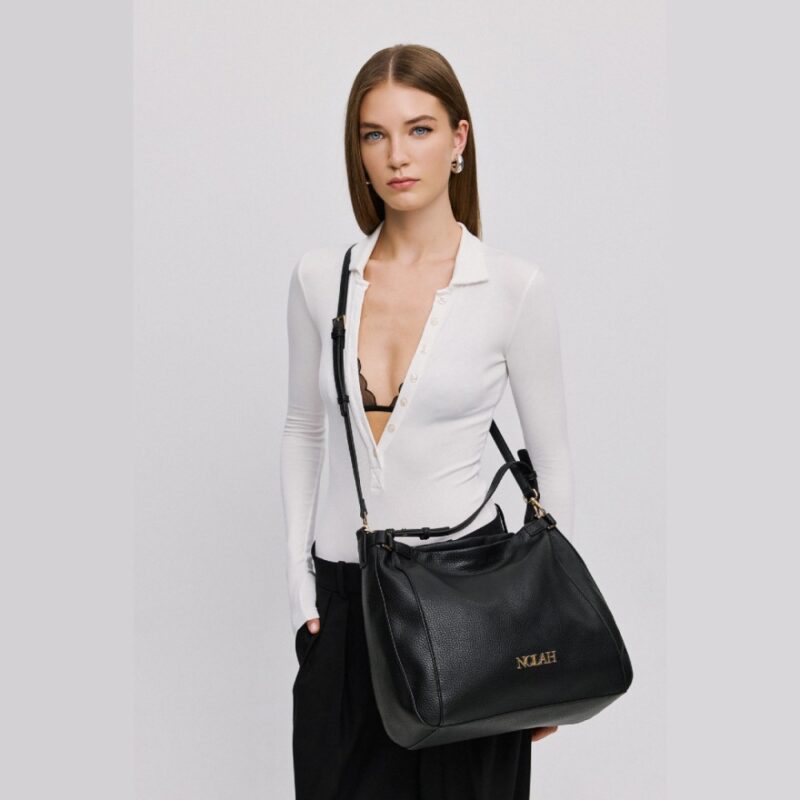 Τσάντα Ώμου Nolah Mary-Black/Light Gold - Image 5