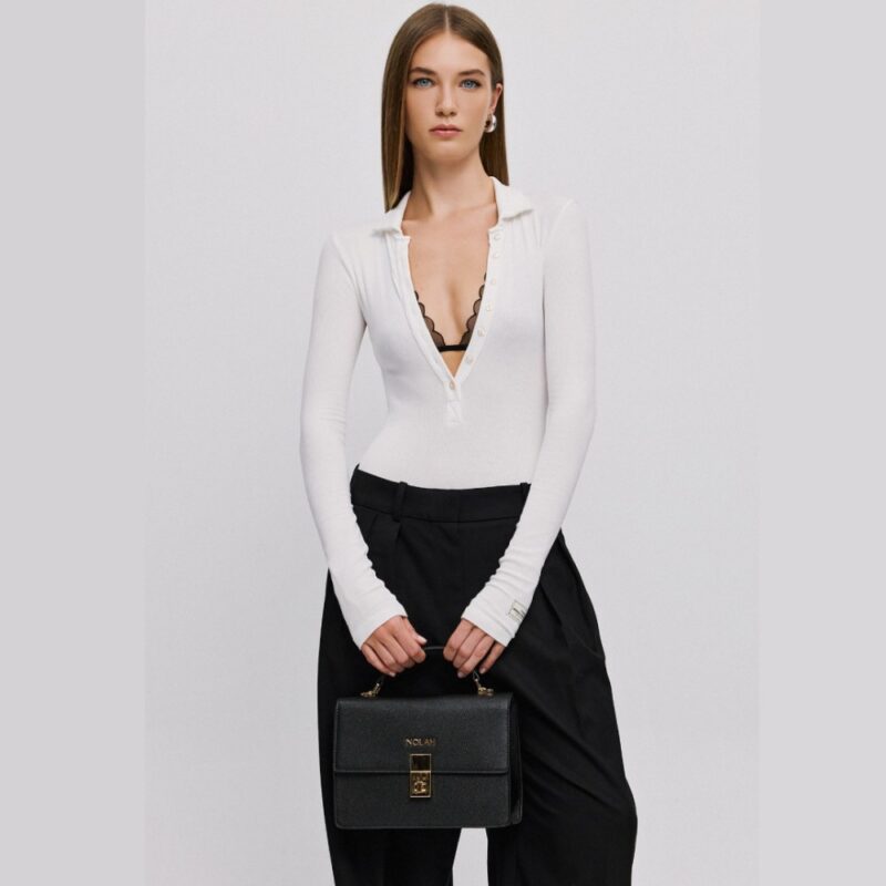 Τσάντα Χειρός Nolah Sevile-Black/Light Gold - Image 4