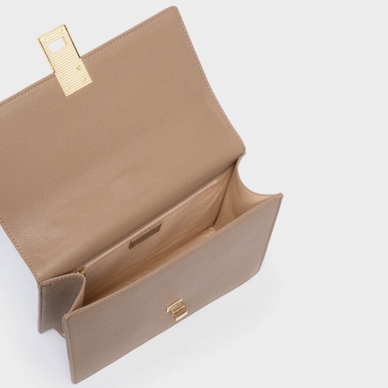 Τσάντα Χειρός Nolah Sevile-Taupe/Light Gold - Image 4