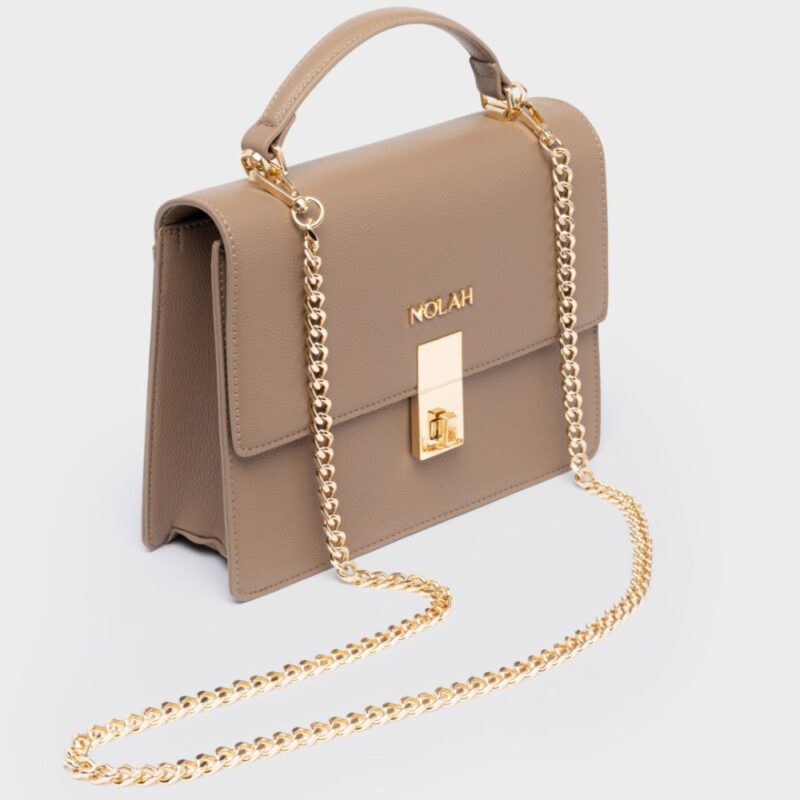 Τσάντα Χειρός Nolah Sevile-Taupe/Light Gold - Image 2