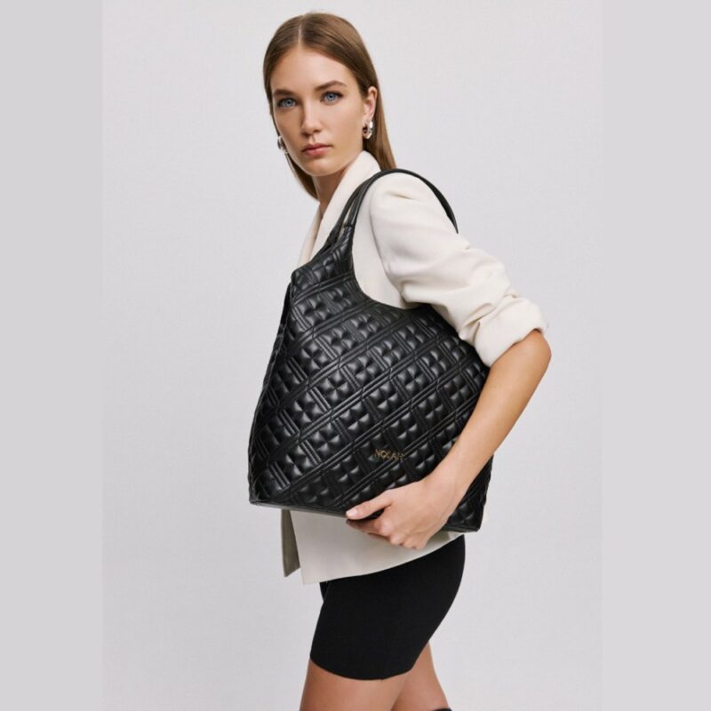 Τσάντα Ώμου Nolah Susan-Black/Light Gold - Image 5