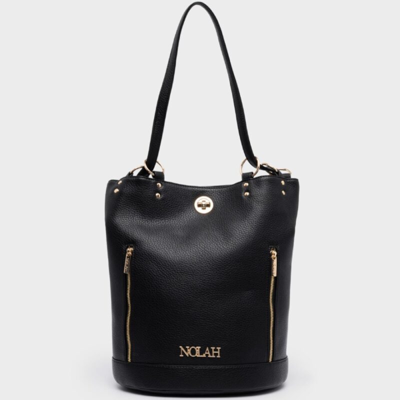 Τσάντα Ώμου Nolah Teo-Black/Light Gold