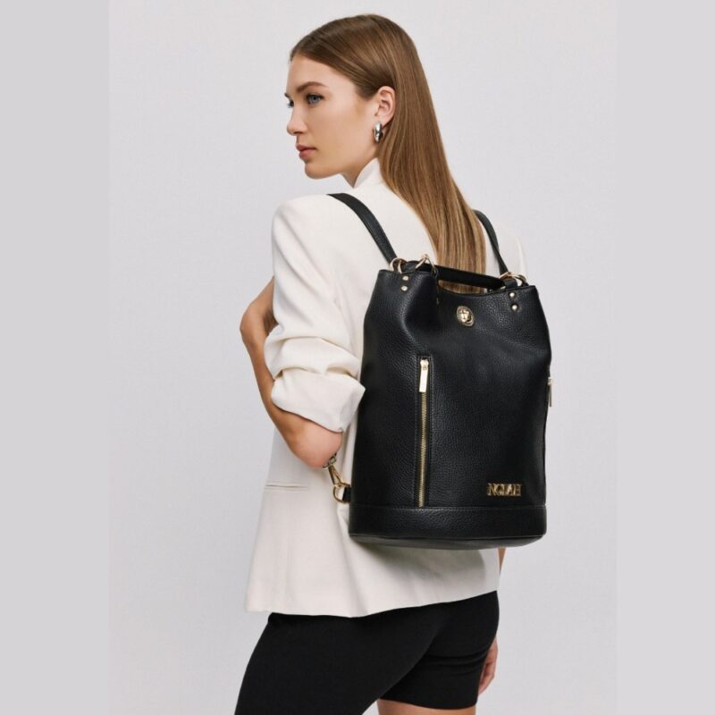 Τσάντα Ώμου Nolah Teo-Black/Light Gold - Image 6