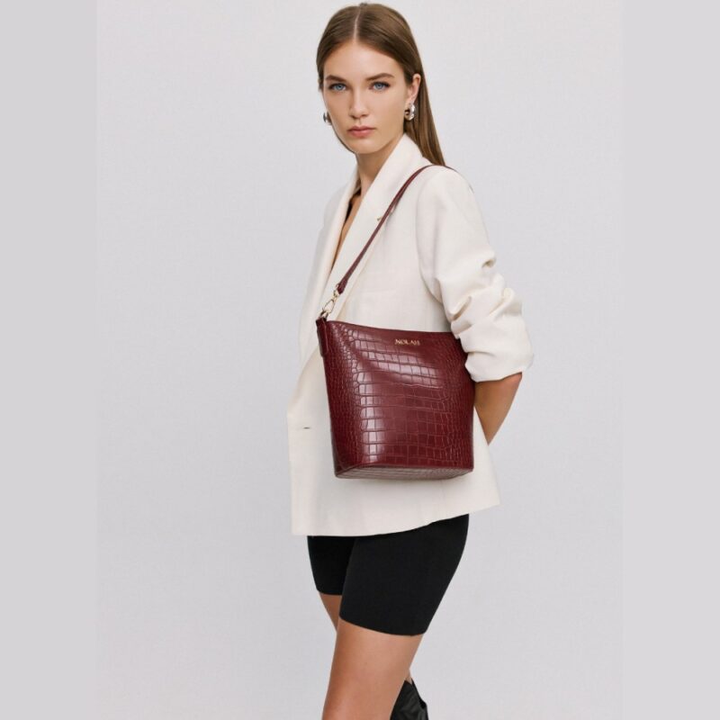 Τσάντα Ώμου Nolah Cecilia-Burgundy - Image 5