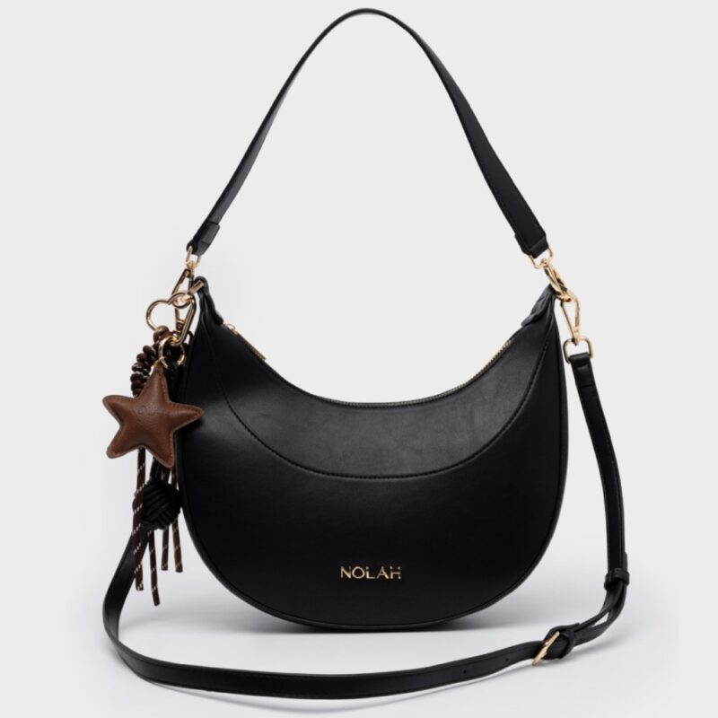 Τσάντα Ώμου Nolah Fabela-Black/Light Gold