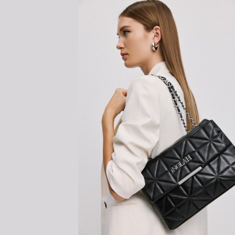 Τσάντα Ώμου Nolah Mafalda-Black/Gun - Image 3