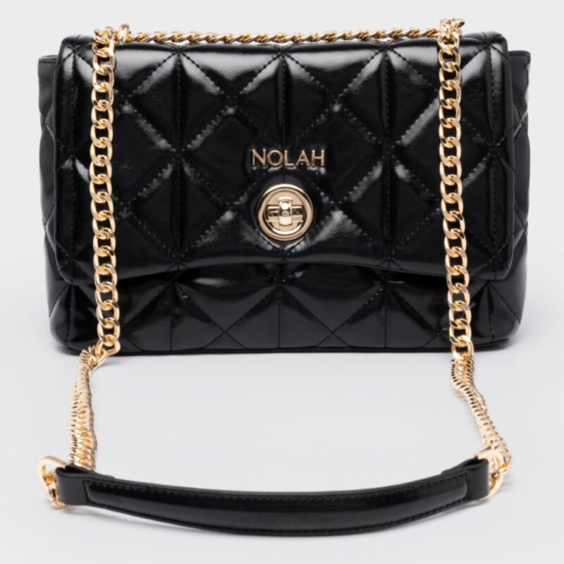 Τσάντα Ώμου Nolah Margiela-Black/Light Gold
