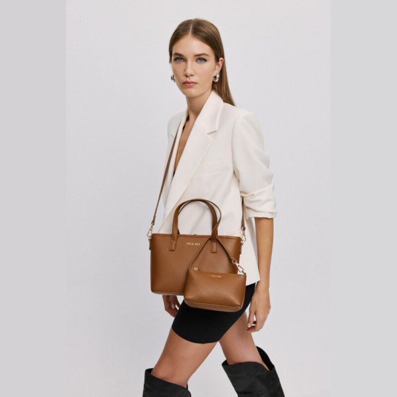 Τσάντα Χειρός Nolah Roma-Brown - Image 13