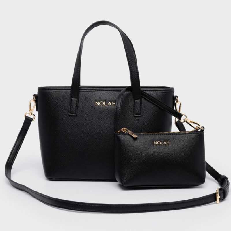 Τσάντα Χειρός Nolah Roma-Black/Light Gold