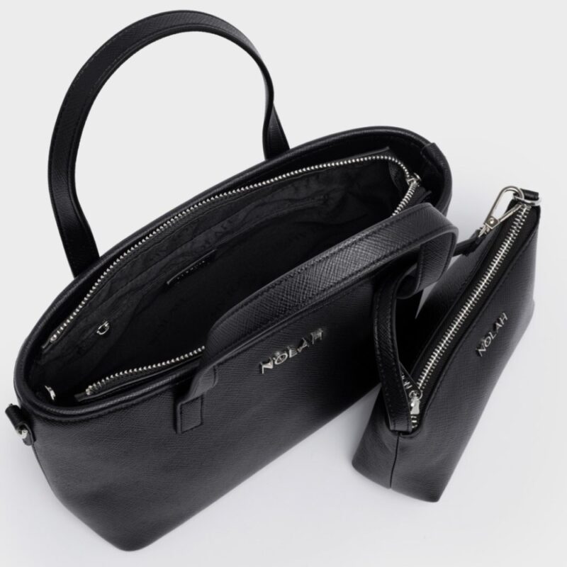 Τσάντα Χειρός Nolah Roma-Black/Light Gold - Image 2